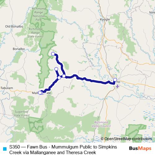 S350 bus Line Map