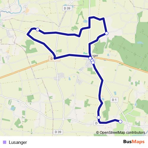 Lusanger bus Line Map