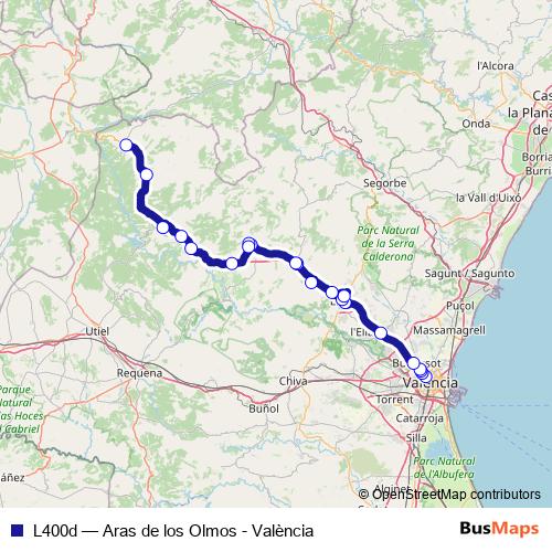 L400d bus Line Map