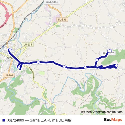 Xg724009 bus Line Map