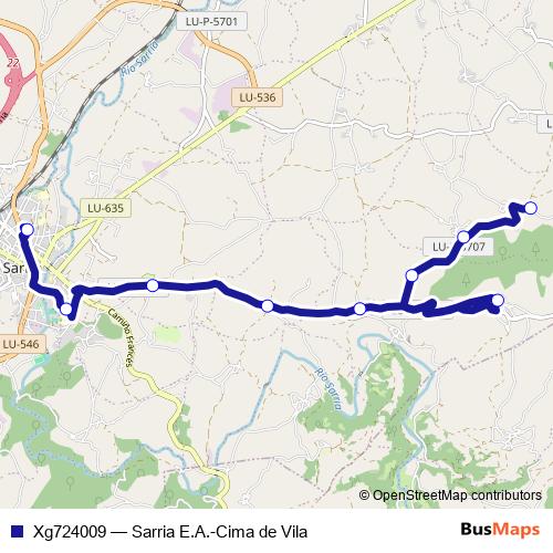 Xg724009 bus Line Map