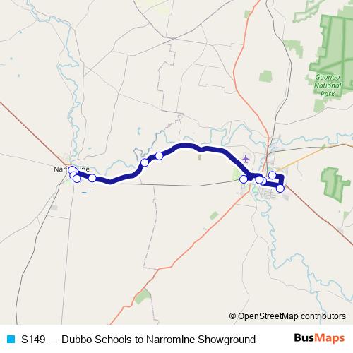 S149 bus Line Map
