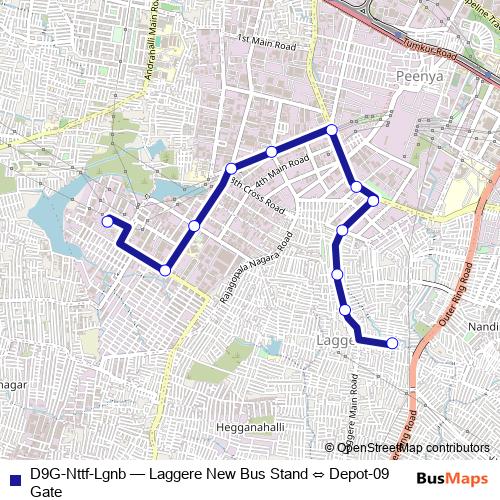 D9G-Nttf-Lgnb bus Line Map