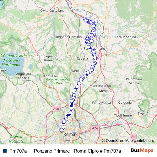 Pm707a bus Line Map