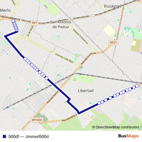 500df bus Line Map