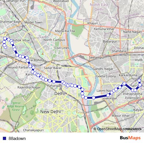 88adown bus Line Map