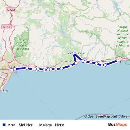 Alsa - Mal-Nerj bus Line Map