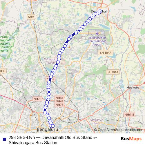 298 SBS-Dvh bus Line Map