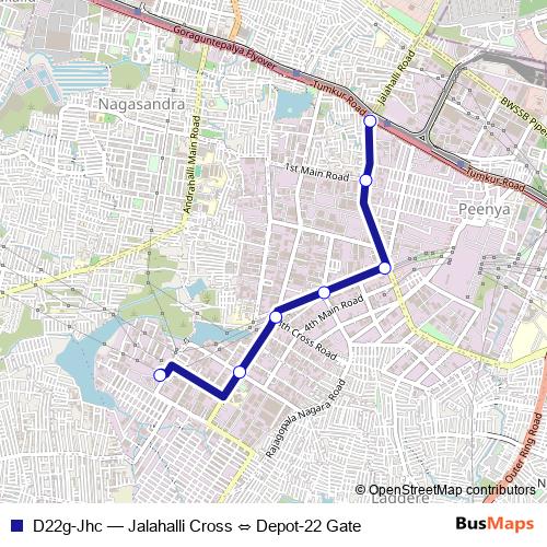 D22g-Jhc bus Line Map