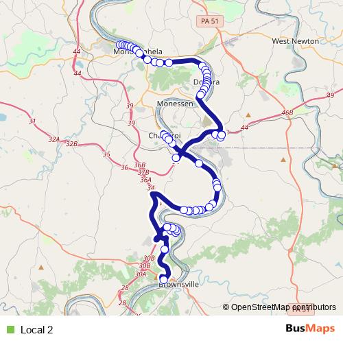 Local 2 bus Line Map