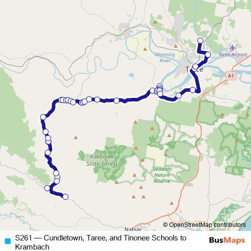 S261 bus Line Map