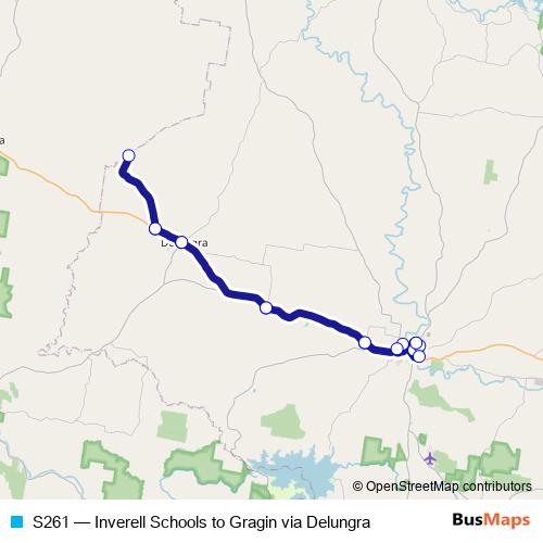 S261 bus Line Map