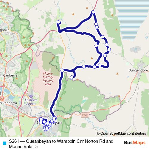 S261 bus Line Map