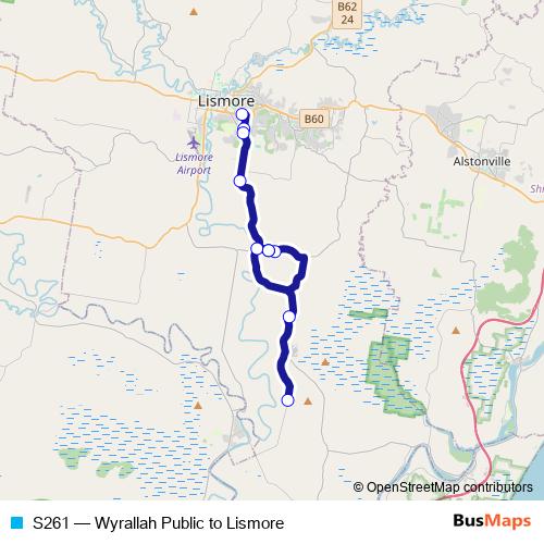 S261 bus Line Map