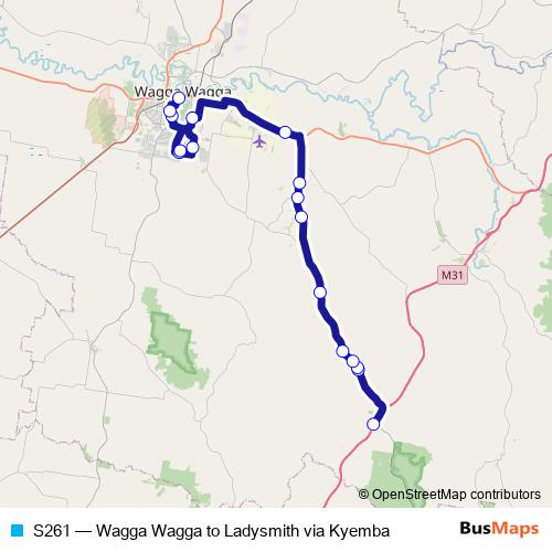 S261 bus Line Map