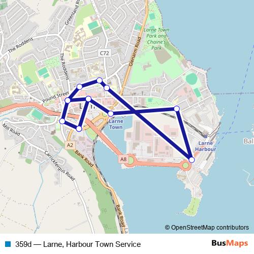 359d bus Line Map