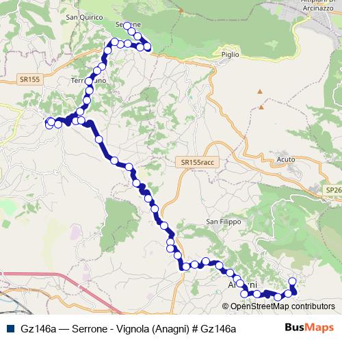 Gz146a bus Line Map