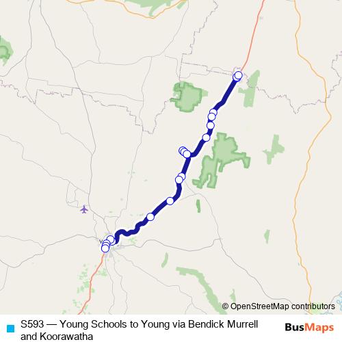 S593 bus Line Map