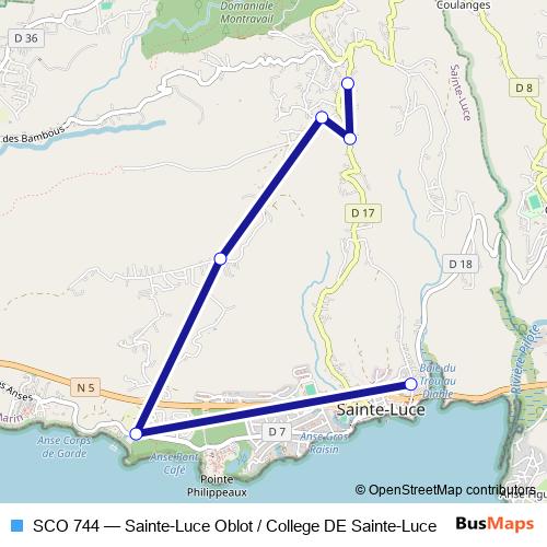 SCO 744 bus Line Map