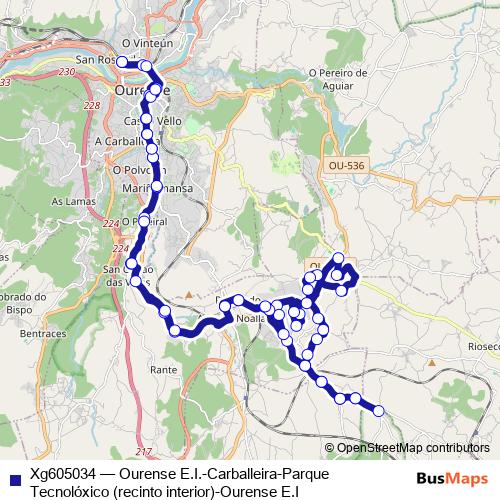 Xg605034 bus Line Map
