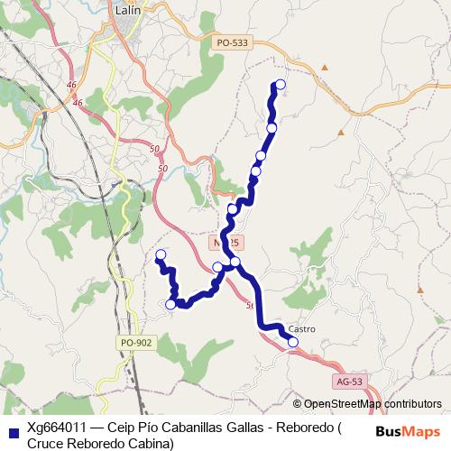 Xg664011 bus Line Map