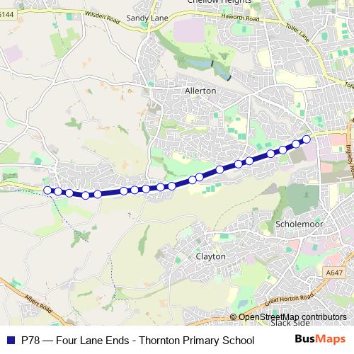 P78 bus Line Map