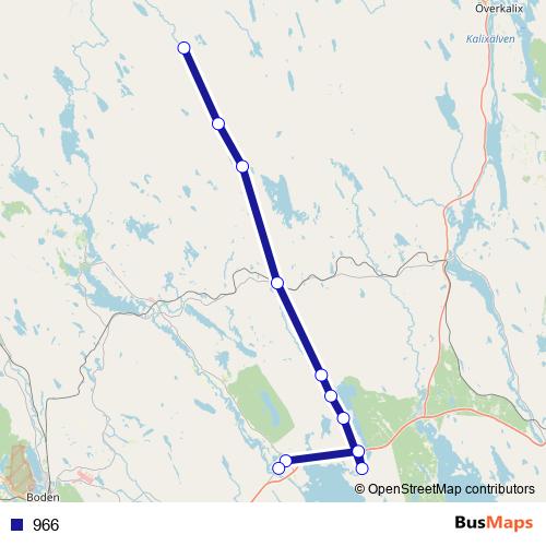 966 bus Line Map