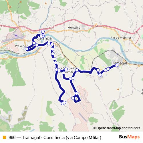 966 bus Line Map