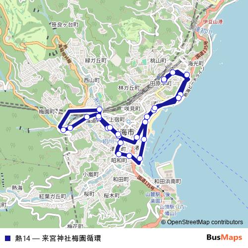 熱14 bus Line Map