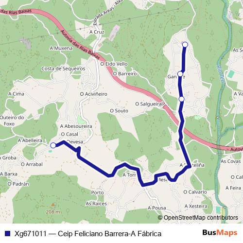Xg671011 bus Line Map