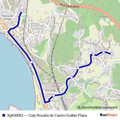 Xg830083 bus Line Map