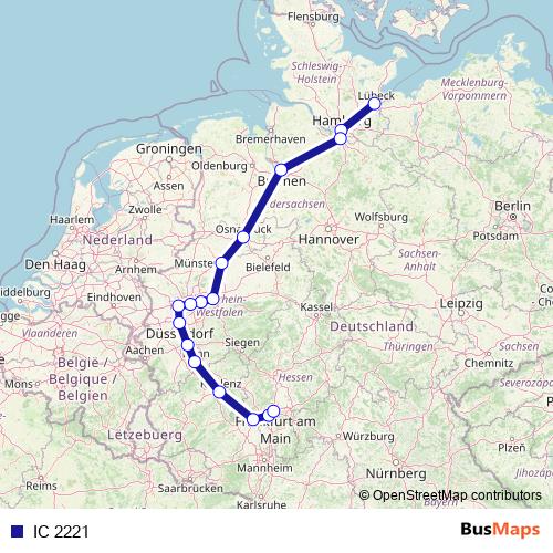 IC 2221 rail Line Map