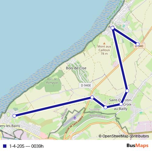 1-4-205 bus Line Map
