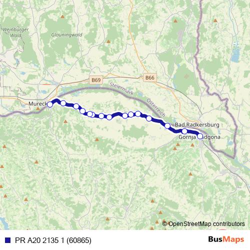 PR A20 2135 1 (60865) bus Line Map