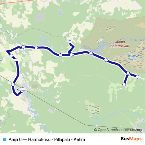 Anija 6 bus Line Map