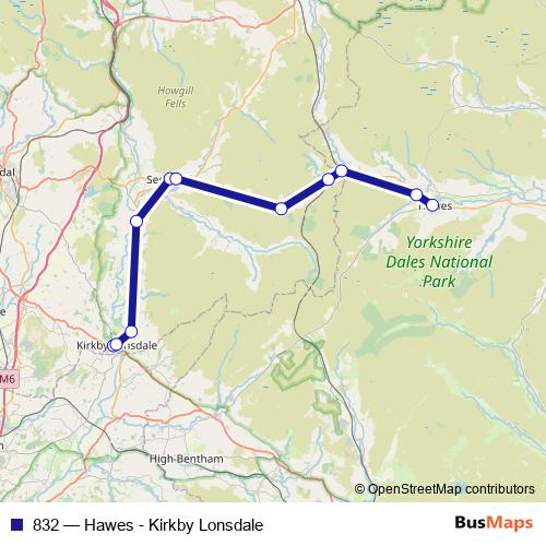 832 bus Line Map