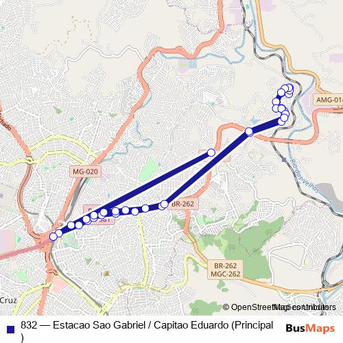 832 bus Line Map