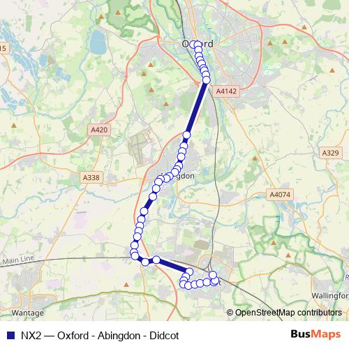NX2 bus Line Map