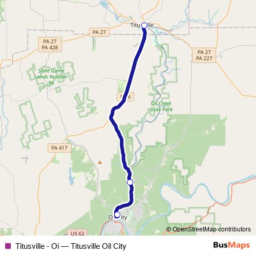 Titusville - Oi bus Line Map