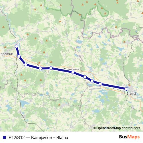P12/S12 rail Line Map