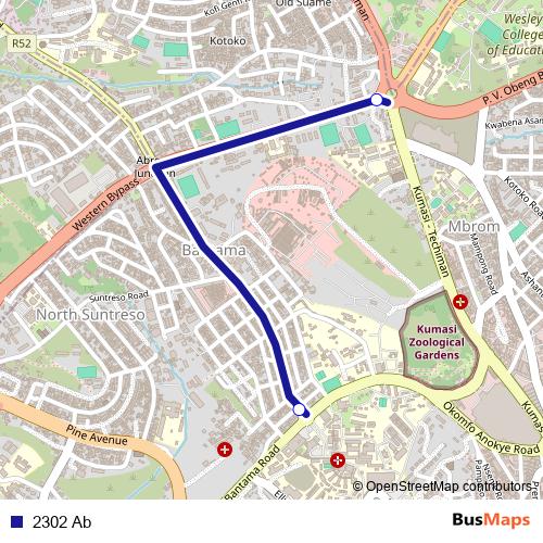 2302 Ab bus Line Map