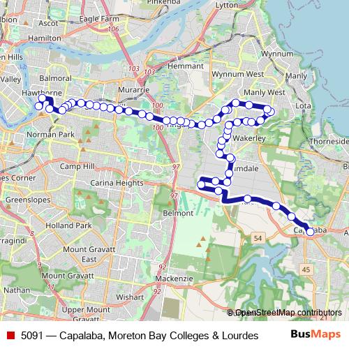 5091 bus Line Map