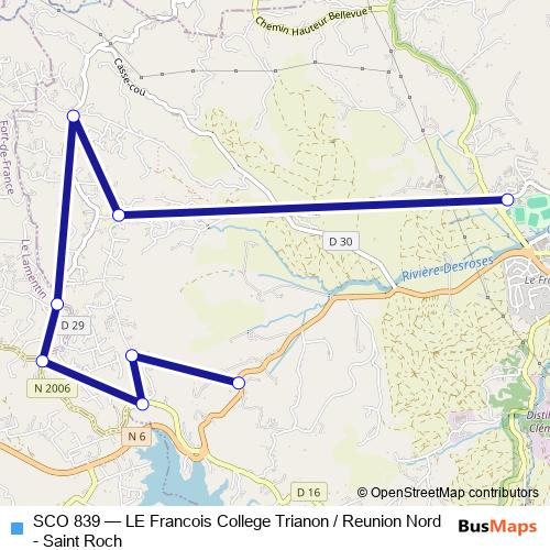 SCO 839 bus Line Map