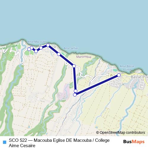 SCO 522 bus Line Map