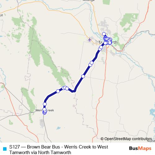 S127 bus Line Map