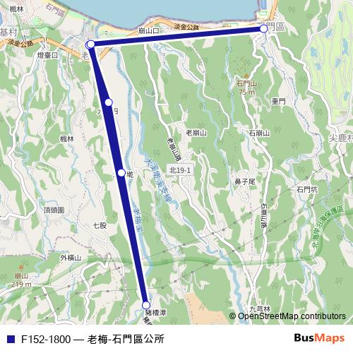 F152-1800 bus Line Map