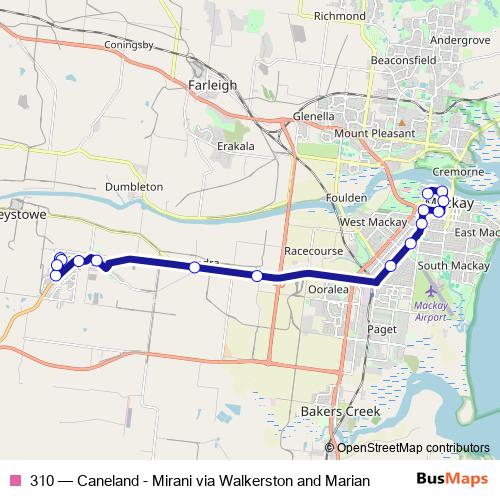 310 bus Line Map
