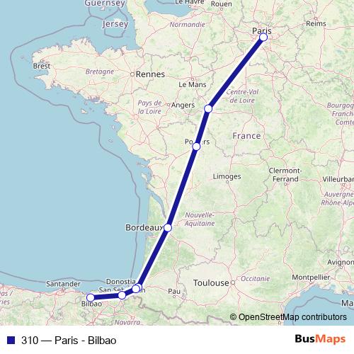 310 bus Line Map