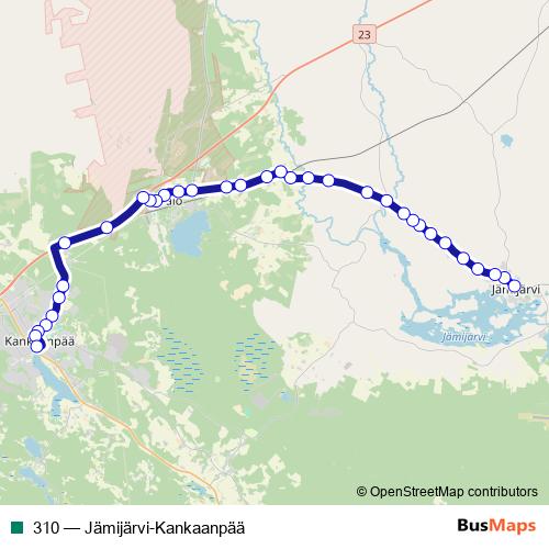 310 bus Line Map