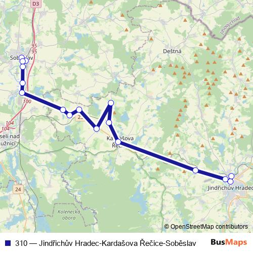 310 bus Line Map